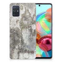 Samsung Galaxy A71 TPU Siliconen Hoesje Beton Print