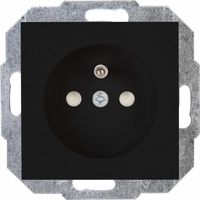 Kopp HK07 stopcontact enkel met penaarde kinderveilig mat-zwart HK07 940450002