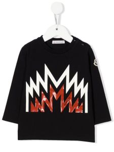Moncler Enfant t-shirt à imprimé graphique - Bleu