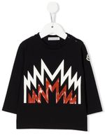 Moncler Enfant t-shirt à imprimé graphique - Bleu