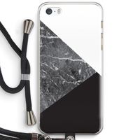 Combinatie marmer: iPhone 5 / 5S / SE Transparant Hoesje met koord