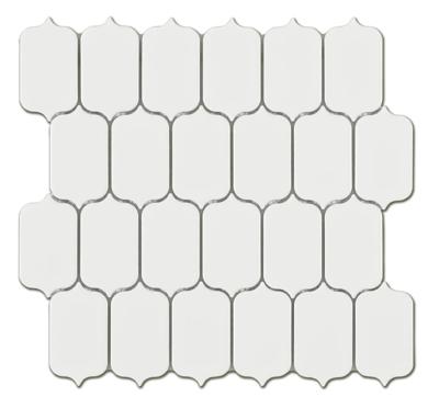 Mozaïek tegels Lantaarn Wit Glans 25,92x26,7 - Arabesk Wand en vloer Geglazuurde porseleinen steengoed