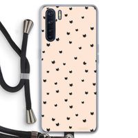 Kleine kattenkopjes: Oppo A91 Transparant Hoesje met koord