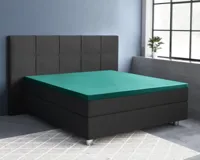 Primaviera Deluxe Topper Satijn Hoeslaken Donker Groen 90 x 220 cm