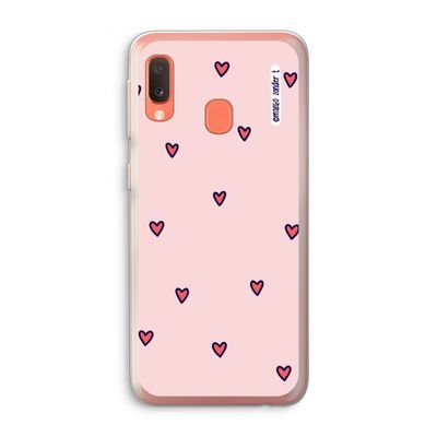 Hartjes: Samsung Galaxy A20e Transparant Hoesje