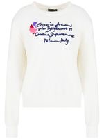 Emporio Armani Sweater met geborduurd logo - Beige - thumbnail