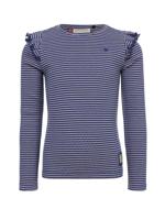 LOOXS Little winter t-shirt meisjes - blauw - geruit/gestreept/longsleeve