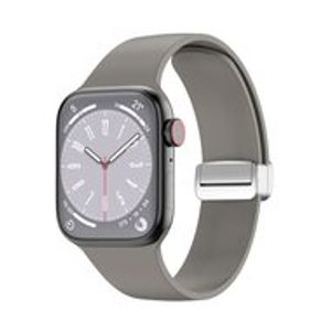 Siliconen bandje - Folding Buckle - Grijs - Geschikt voor Apple Watch 38mm / 40mm / 41mm