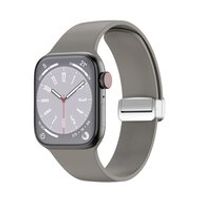 Siliconen bandje - Folding Buckle - Grijs - Geschikt voor Apple Watch 38mm / 40mm / 41mm