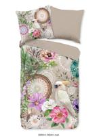 HIP Dekbedovertrek "mandala's, bloemen en een papagaai" - Zand - (135x200 cm) - Katoen Satijn