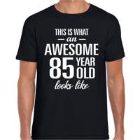 Awesome 85 years - geweldig 85 jaar cadeau t-shirt - zwart - voor heren - Verjaardag cadeau