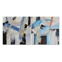 Schilderij DKD Home Decor 100 x 2,5 x 100 cm 100 x 2,8 x 100 cm Abstract Modern (2 Stuks)