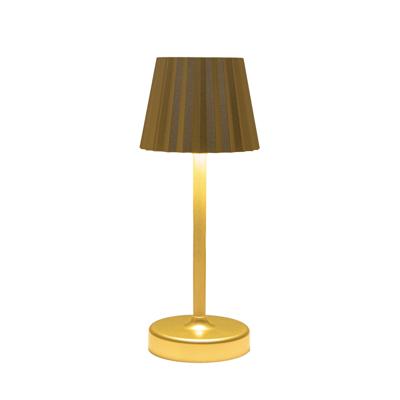 Draadloze tafellamp warm wit dimbaar led inclusief usb kabel 26.5x10.5 cm goud - Annas collection