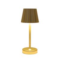 Draadloze tafellamp warm wit dimbaar led inclusief usb kabel 26.5x10.5 cm goud - Annas collection
