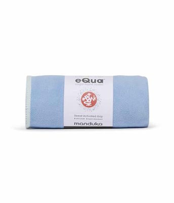 Manduka eQua Yoga Handdoek - Clear Blue (67 x 40 cm)