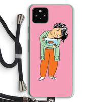 Visknuffel: Pixel 5a 5G Transparant Hoesje met koord