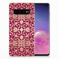 Siliconen Hoesje Samsung Galaxy S10 Barok Pink - thumbnail