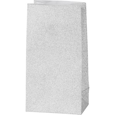 Vivi Gade Papieren zakken, h: 17 cm, afm 6x9 cm, 120 gr, zilver, 8 stuk/ 1 doos