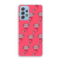 Flamingo: Samsung Galaxy A73 Transparant Hoesje Flamingo: Samsung Galaxy A73 Transparant Hoesje