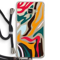 Colored Zebra: Samsung Galaxy A3 (2016) Transparant Hoesje met koord