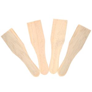 HI Gourmetspatels - 4x - hout - 15 x 4 cm - gourmetten - racletten - grillen - Keukenspatels