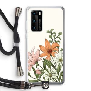 Floral bouquet: Huawei P40 Transparant Hoesje met koord