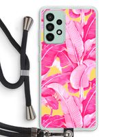 Pink Banana: Samsung Galaxy A52s 5G Transparant Hoesje met koord