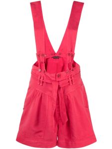 ISABEL MARANT short taille-haute à bretelles détachables - Rouge