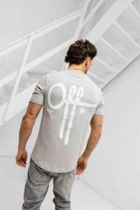 Off The Pitch Fullstop Slim Fit T-Shirt Heren Lichtgrijs - Maat M - Kleur: Lichtgrijs | Soccerfanshop