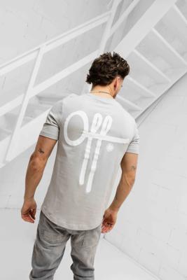 Off The Pitch Fullstop Slim Fit T-Shirt Heren Lichtgrijs - Maat XXL - Kleur: Lichtgrijs | Soccerfanshop