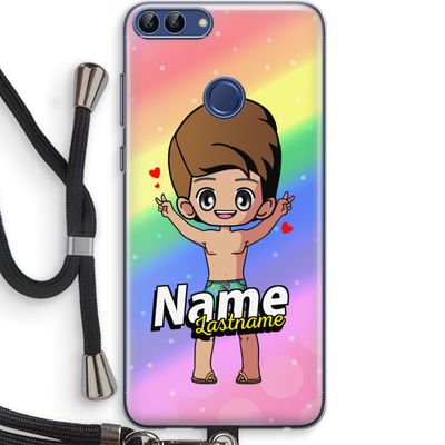 Chibi Maker man: Huawei P Smart (2018) Transparant Hoesje met koord