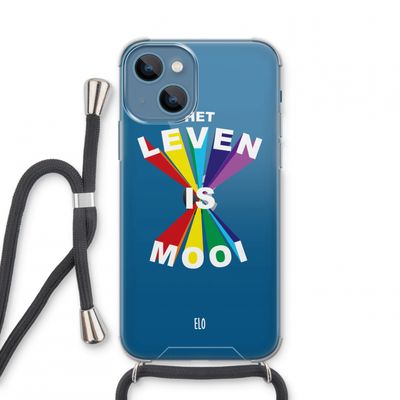 Het Leven Is Mooi: iPhone 13 mini Transparant Hoesje met koord