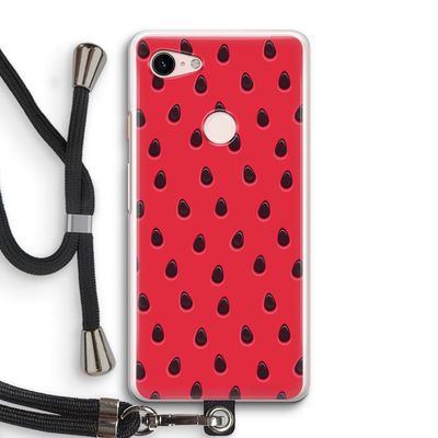 Watermelon: Pixel 3 Transparant Hoesje met koord