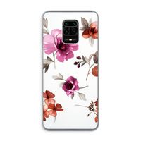 Geschilderde bloemen: Xiaomi Redmi Note 9 Pro Transparant Hoesje