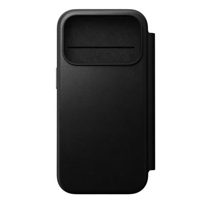 Nomad Modern Leather Folio iPhone 17 Pro Zwart