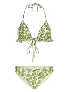 ETRO bikini triangles à imprimé Berry - Vert