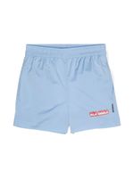 Palm Angels Kids short de bain Flames - Bleu - thumbnail