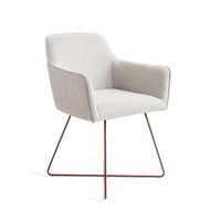 Jesper Home Eetkamerstoel 'Hofu' Cross Rose Gold, kleur Checkers Charm Jesper Home Eetkamerstoel 'Hofu' Cross Rose Gold, kleur Checkers Charm