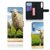 Sony Xperia 1 II Telefoonhoesje met Pasjes Schaap en Lammetje - thumbnail