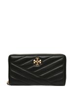 Tory Burch portefeuille continental à matelassage à chevrons - Noir