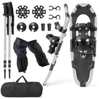 Veelzijdige Sneeuwschoenen-set 63 cm Ergonomische Sneeuwschoenen met Dubbel Ratelsysteem Zilver