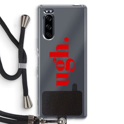 Ugh: Sony Xperia 5 Transparant Hoesje met koord