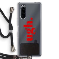 Ugh: Sony Xperia 5 Transparant Hoesje met koord