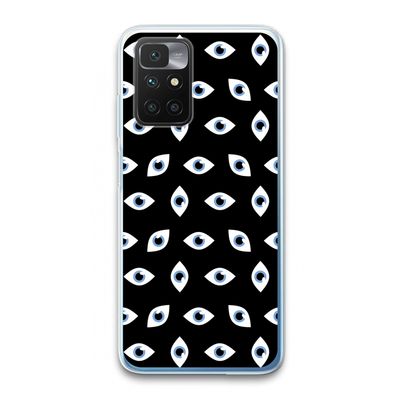 Eyes pattern: Xiaomi Redmi 10 Transparant Hoesje