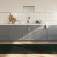 VidaXL Vloerkleed rechthoekig 100x300 cm bamboe grijs