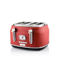 Westinghouse Retro Broodrooster - 4 Sleuven Broodrooster - Rood