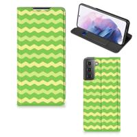 Samsung Galaxy S21 Plus | Hoesje met Magneet | Waves Green