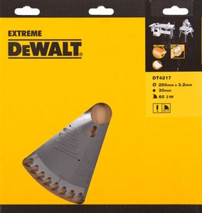 DeWalt Accessoires Cirkelzaagblad 250x30x60t, holle tand, Positief 10°, kerf 3,2mm - DT4217-QZ