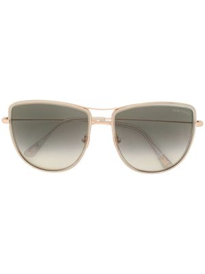 TOM FORD Eyewear lunettes de soleil à monture papillon oversize - Argent