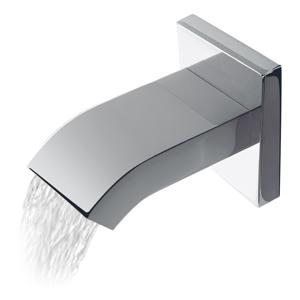 Tres Block inbouw uitloop waterval 15 cm messing chroom